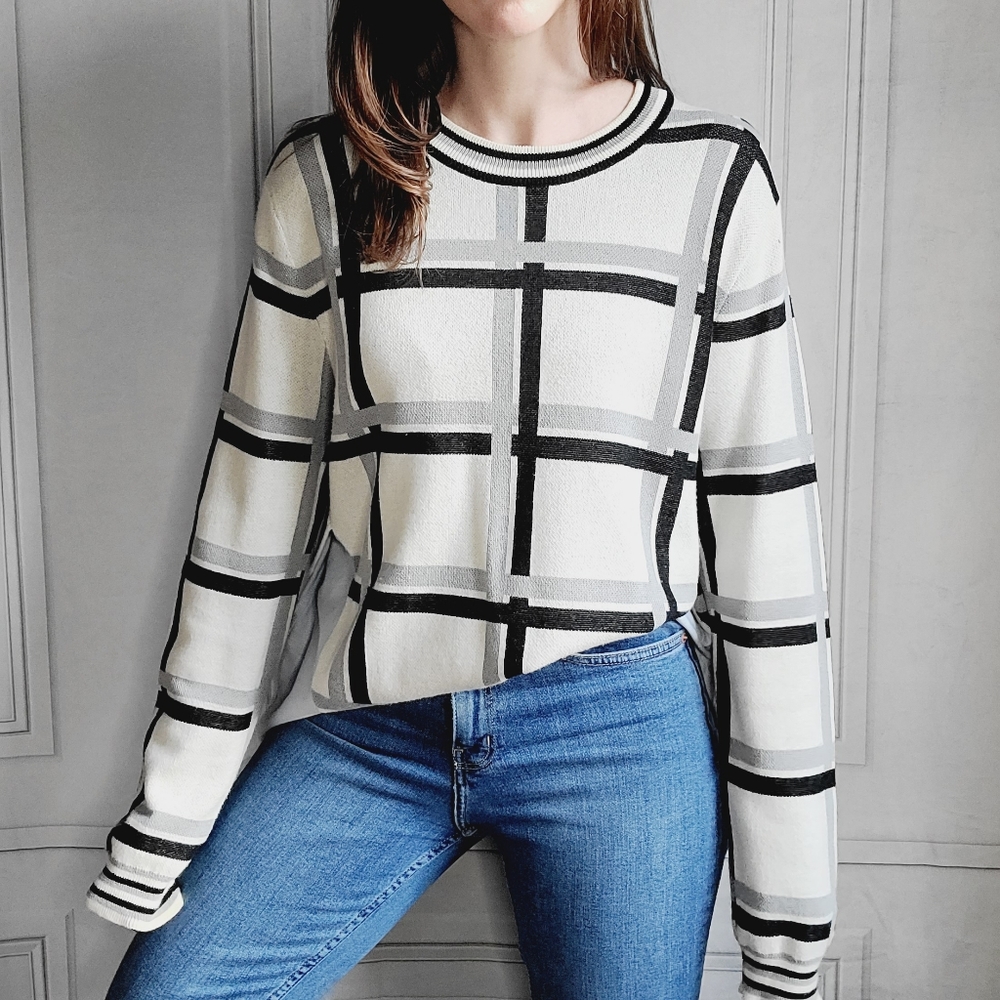 Thakoon Check Plaid Shirt Sweater